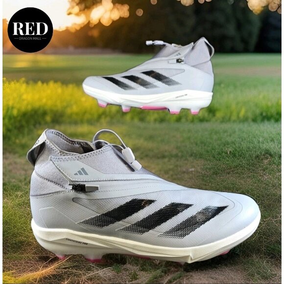 Adidas Adizero Impact+ TPU Baseball Cleat Grey Pink ID0976 - Men's Size 14 - Picture 1 of 15